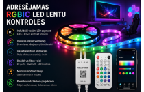 Adresējamas RGBic Led Lentu Kontroles